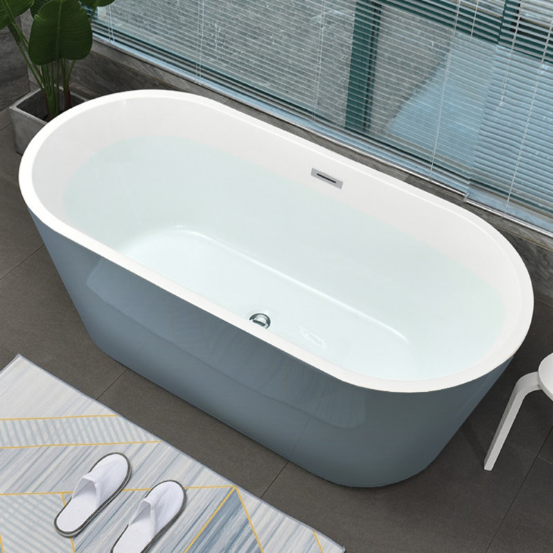 63'' x 29.5'' Acrylic Bathtub, Gray