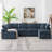 130*65" Modern Modular Cloud Sofa Bed-1859427143