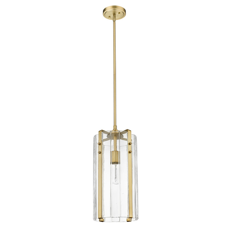 Luminaire suspendu 1 lumière, Laiton frotté