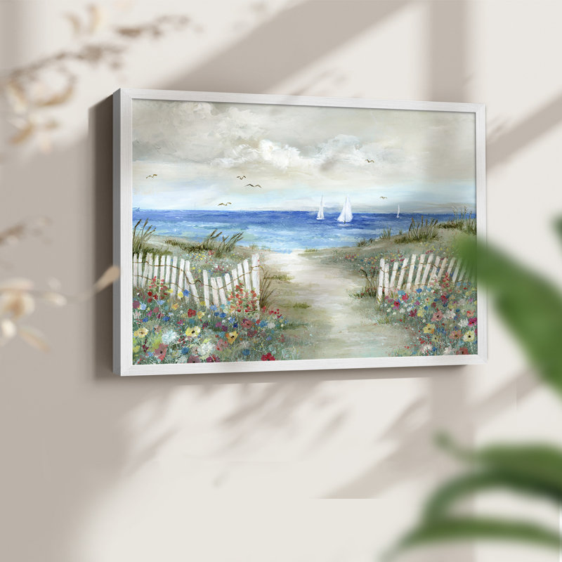 Jardin côtier - Reproduction encadrée - Restickable, H 8 po x l 10 po, Blanc