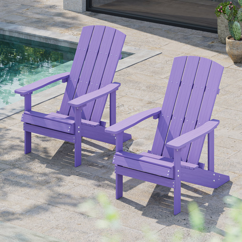 Chaise Adirondack en bois Carisha, Mauve
