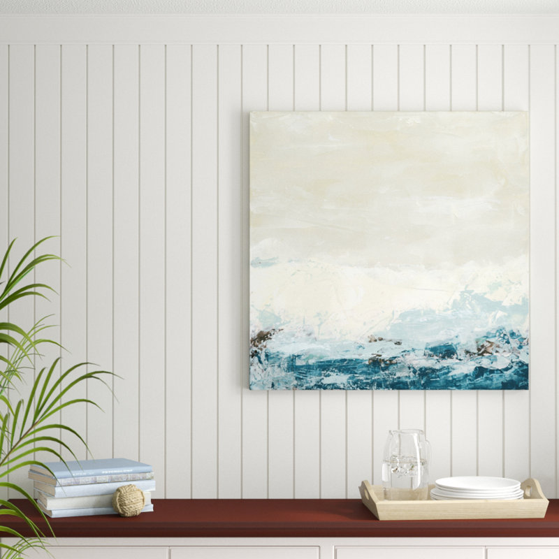 Coastal Currents II by June Erica Vess - Wrapped Canvas Painting, 91cm H x 91cm W