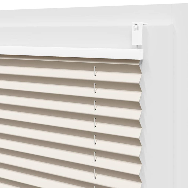 Room Darkening Pleated Blind, Cream, 90cm W x 200cm L
