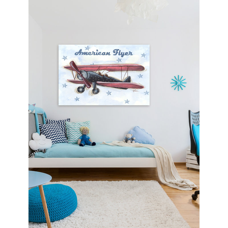 "American Flyer" par Reesa Qualia, reproduction sur toile tendue, H 12 po x l 18 po x P 1,5 po