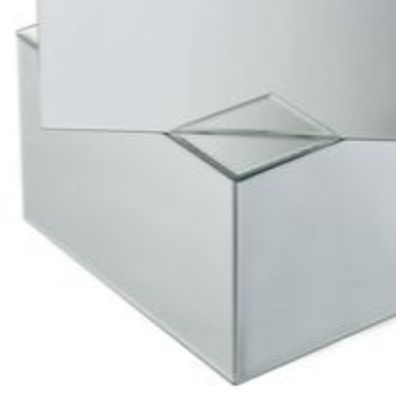 Table de bout en verre et miroir Alenah
