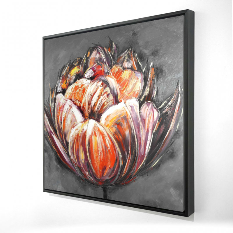 " Double And Abstract Orange Tulip "