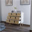 Commode 3 tiroirs, rangement chic moderne avec pieds en bois