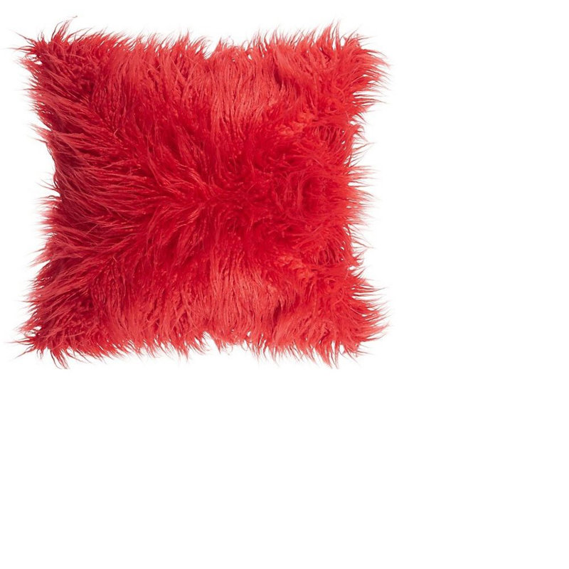 Housse de coussin et insert de coussin carré Lew, Rouge