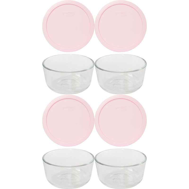 Contenant alimentaire 4 tasses, Lores roses