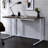 Rectangular Writing Desk With USB Port And Plug, Walnut And White