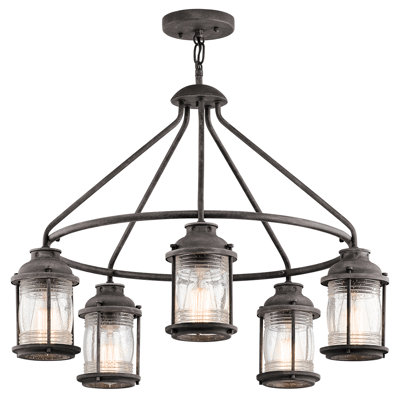 Alexandra 5-Light Wagon Wheel Chandelier