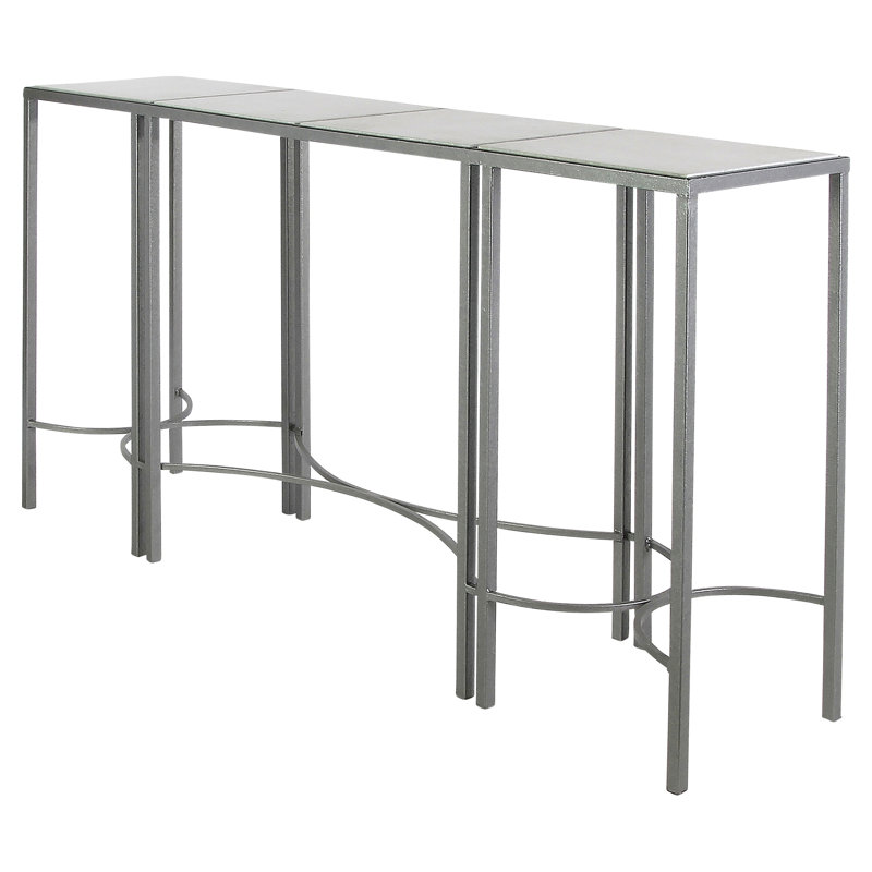 Charleston 72" Console Table, Aged Pearl Top/Carrera Marble Base