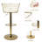 Luxury Gold & Tufted Bar Stools - Adjustable Height, Stylish Kitchen/Bar Seating-1249139172
