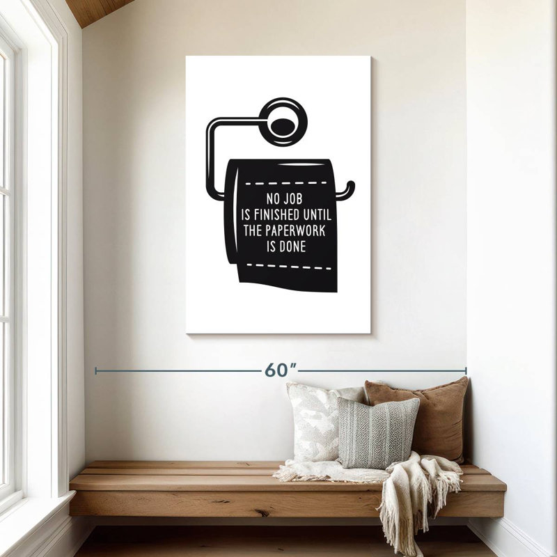 Tergel Funny Bathroom, 45" H x 30" W