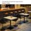Table de salle à manger rectangulaire en pierre frittée 30 po x 24 po pour restaurant, patio, bistro et salle à manger