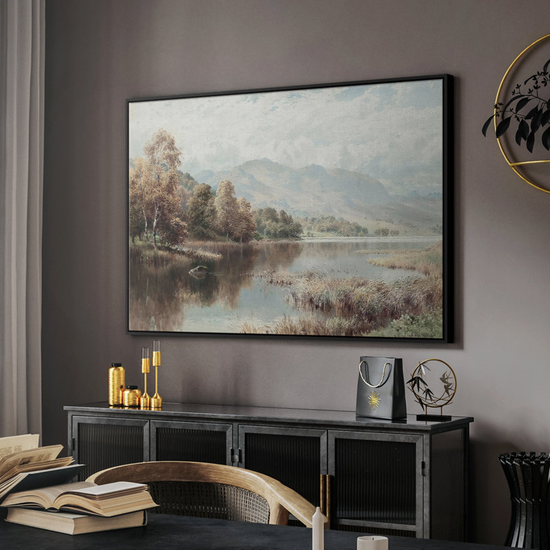 "Vintage Landscape-XXIV" sur toile, Noir, H 27 po x l 41 po
