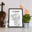 Calgary City Map - Single Picture Frame Print-339018506