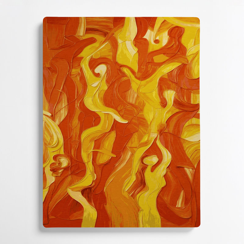 Abstrait art figuratif en métal brun 75, H 11 po x l 14 po