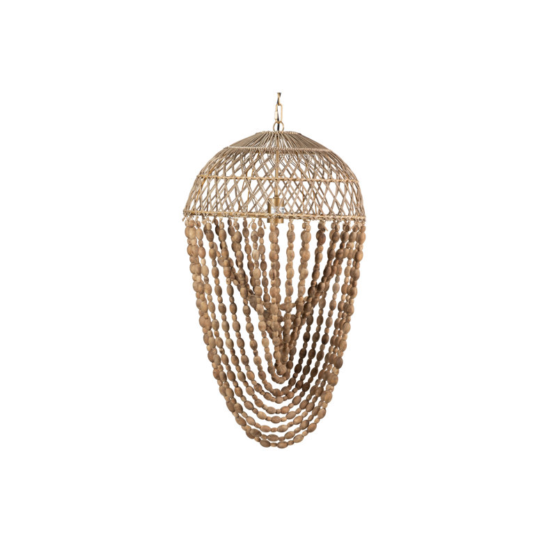 1 - Light Natural Unique/Statement Pendant, 83" H x 47" W