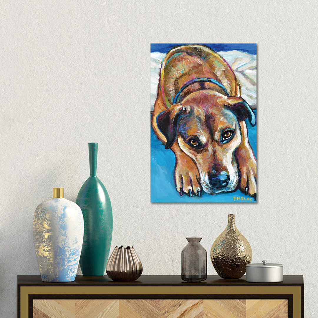 Sienna The Mastiff Mix von Robert Phelps - Galerie-verpackte Leinwand Giclée auf Leinwand