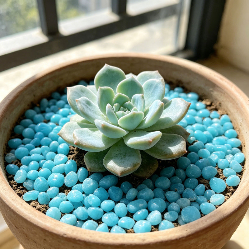 A Stones The Dark Pebbles, pierres lumineuses, pierres pour décoration d'aquarium de jardin, Light Blue