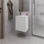 Lavabo pour salle de bain Sutcliffe, blanc-133527258