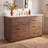 Porto 55'' Free Standing Single Bathroom Vanity with Quartz Top-418153729-418128175