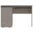 Mix L-Shaped Desk, Light Gray with Keyboard Tray, Two Drawers & Single Open Shelf