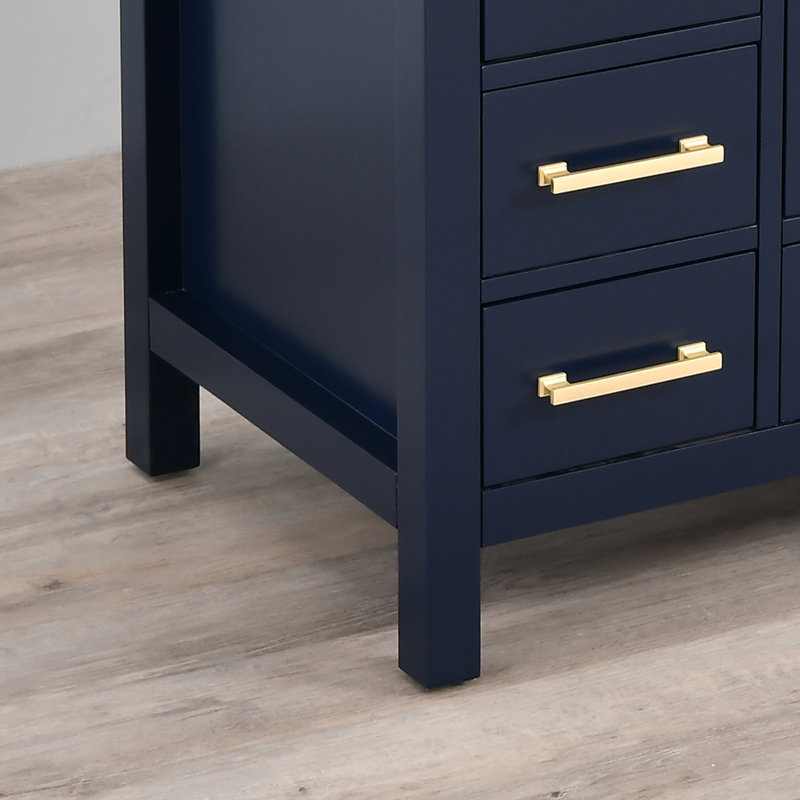 Meuble-lavabo 54 po avec lavabo simple Cholena, Bleu