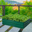 Lit de jardin surélevé 40 po x 32 po avec plantes et fleurs-1810461525