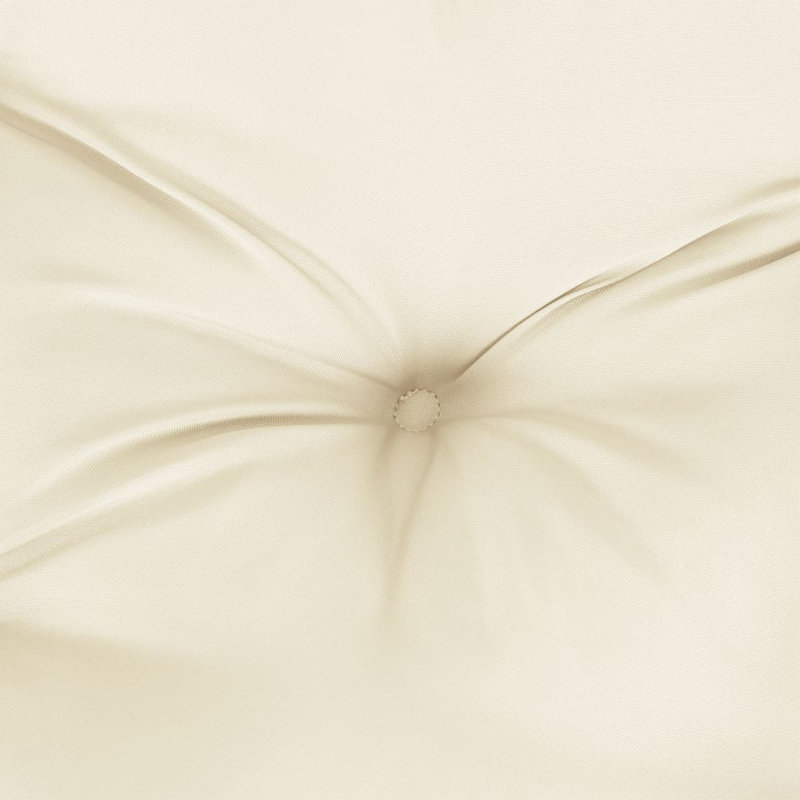 Coussin de banc en tissu Oxford, Blanc crème, H 2,8 po x l 47,2 po x P 19,7 po