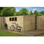 Shiplap Pent Wooden Shed-120959929