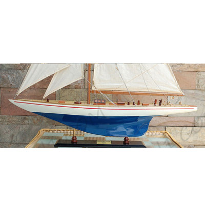 Enterprise Painted XLarge Sailboat Schooner Yacht Model