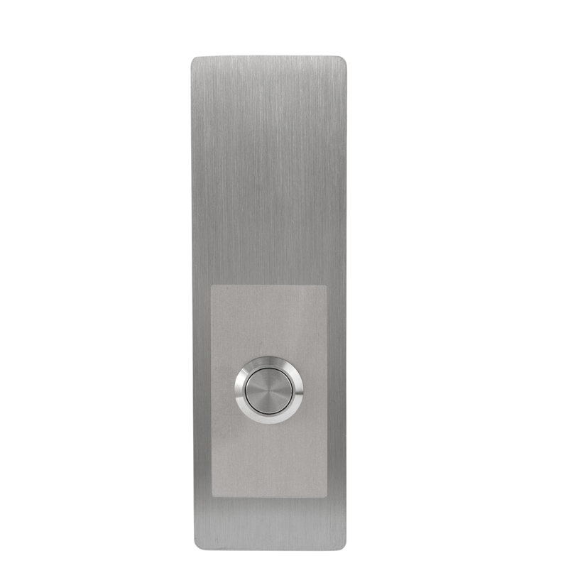 Bouton de sonnette, H 5,11 po x l 1,57 po x P 0,16 po