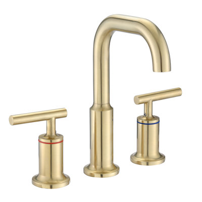 Widespread 2-handle Bathroom Faucet with Drain Assembly
