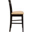 2 tabourets à hauteur de comptoir avec finition beige et cappuccino - idéal pour les réceptions décontractées et offre une option d'assise décontractée