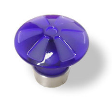 (5 Pack) 1-9/16 inch Water Colours Knob Amber with Satin Nickel