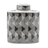 Black And White Diamond 10.5 in. Ceramic Canister