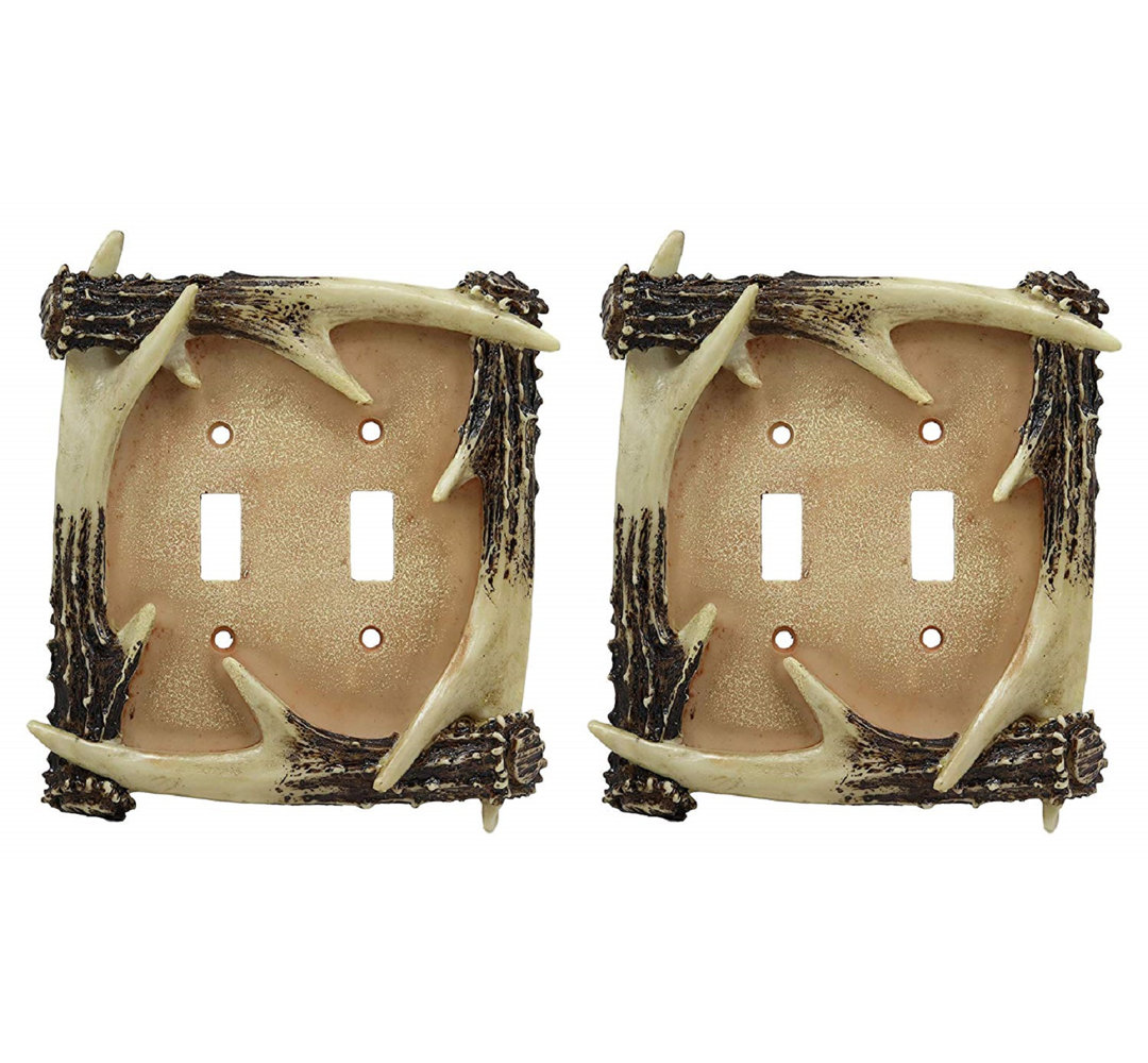 Jaykob No Subject 1 - Gang Toggle Light Switch Standard Wall Plate (Set of 2) Loon Peak®