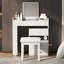 Bureau de coiffeuse 3 en 1 avec miroir rabattable-2082222561