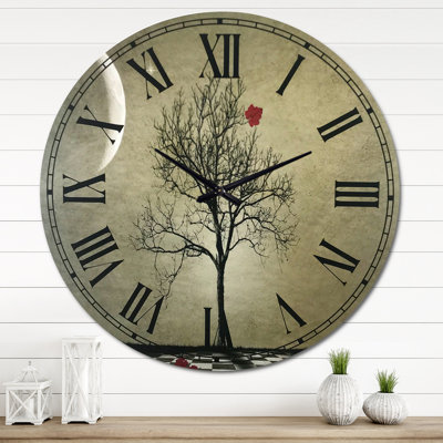Inevitable - Farm Round Metal Clock