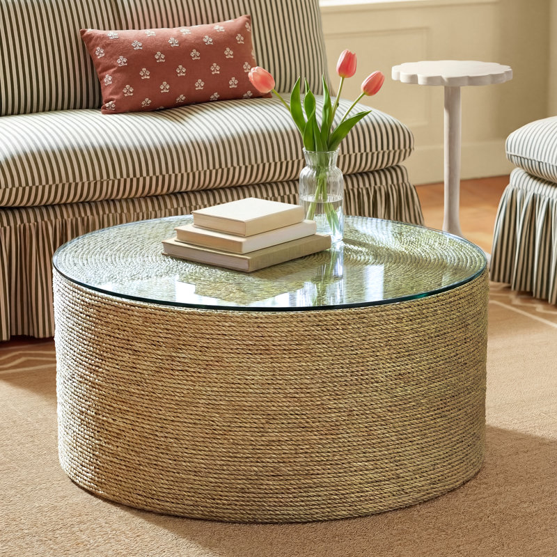 Alison Glass Top Coffee Table
