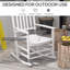 Chaise berçante d'extérieur pour 2 personnes avec table d'appoint et chaise berçante de patio en bois-844244260