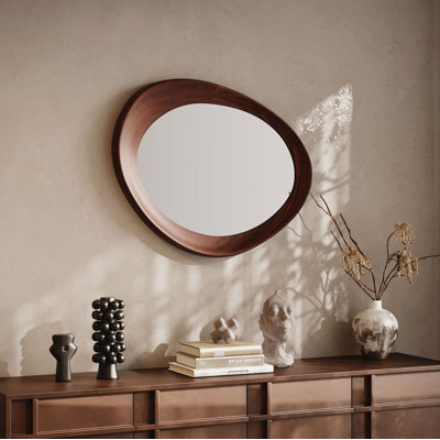 Miroir mural en bois massif