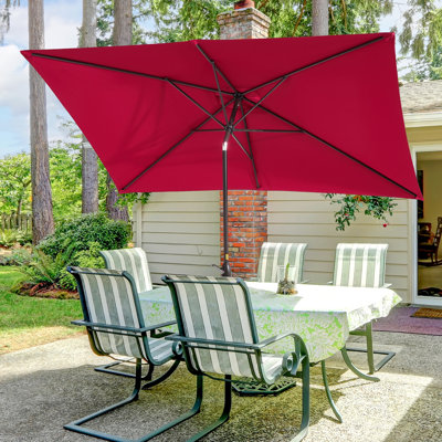Dorace 120'' x 78'' Rectangular Market Umbrella
