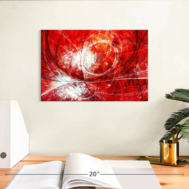 Avery Crimson Universe Abstract, 8" H x 12" W