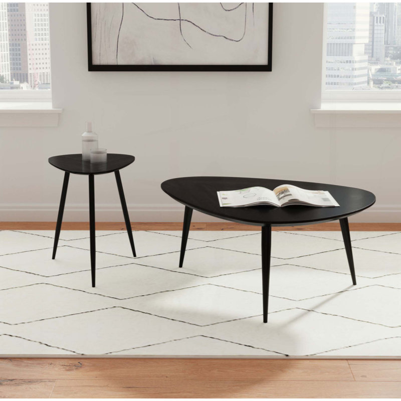 Table de bout triangulaire en bois massif