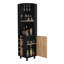 Armoire de bar Audra, six tablettes, quatre tablettes avec porte-1274697141