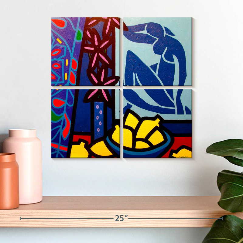 Yarlin Hommage à Matisse II, H 18 po x l 18 po