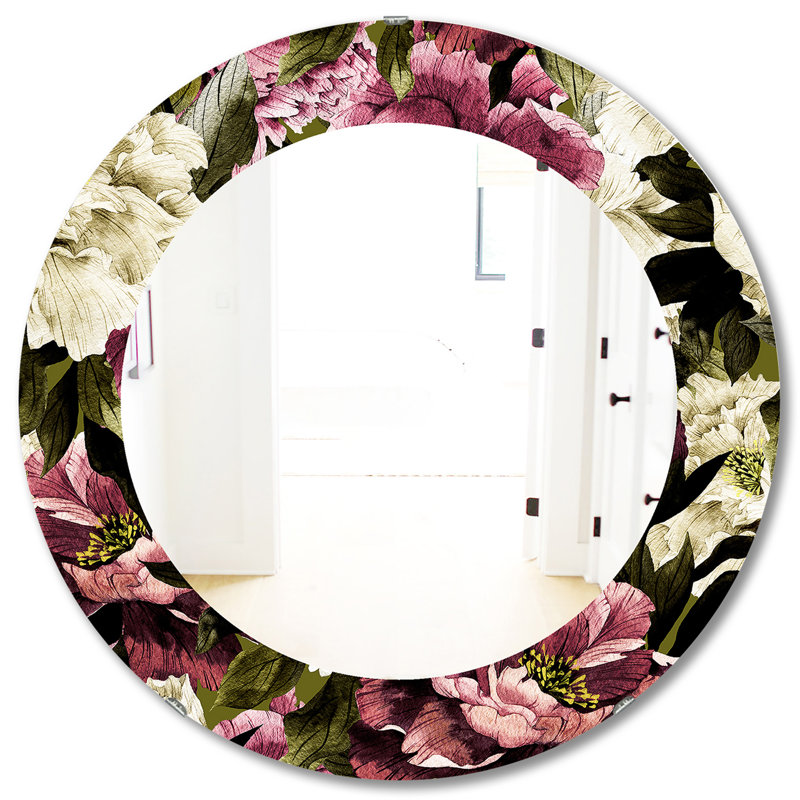 Miroir mural Obsidian Bloom 19, H 31,5 po x l po